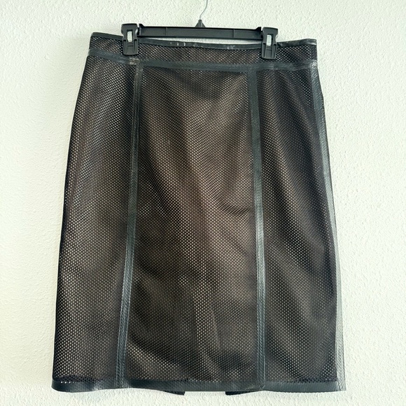 RED Valentino Leather Mid Skirt Size 10 NWT - Picture 2 of 8